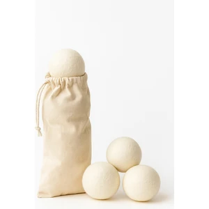 Doğal Çamaşır Yün Kurutma Topları – 3'lü Set – Kurutma Makinesi İçin – Yumuşak ve Elektriksiz Çamaşırlar