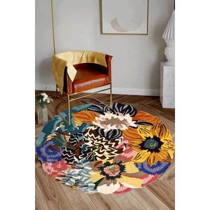 Dijital Kaymaz Yıkanabilir Renkli Çiçekli Salon Halısı Mutfak Halısı Balkon Halısı