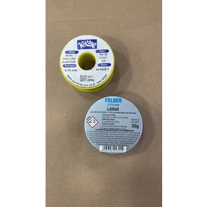 Felder Lötfett Lehim Pastası 50 gr + Kurtel 200GR 0.75 Lehim Teli Seti