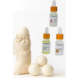 Çamaşır Yün Kurutma Topu ve Koku Seti - Kurutma Makinesi İçin - (Yasemin-Sandal Ağacı - Japon Kiraz Çiçeği)