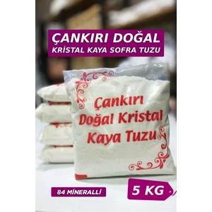 Taş Değirmende Öğütülmüş Doğal Çankırı Kristal Kaya Sofra Tuzu Toz (5 Kg) Mor Etiket