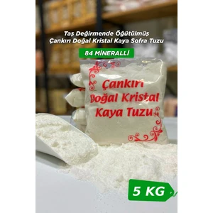 Taş Değirmende Öğütülmüş Çankırı Doğal Kristal Kaya Sofra Tuzu 5 kg