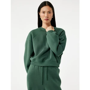 Regular Fit Üç Iplik Uzun Kollu Bisiklet Yaka Basic Sweatshirt