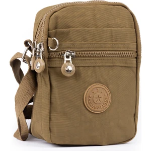 Küçük Boy 571 Krinkıl/klinkır Su Geçirmez Kumaş Çok Bölmeli Çapraz Omuz Telefon Çantası Taba 10A