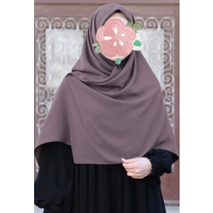 Tesettür Hijab Medine Ipeği Eşarp Gül Kurusu