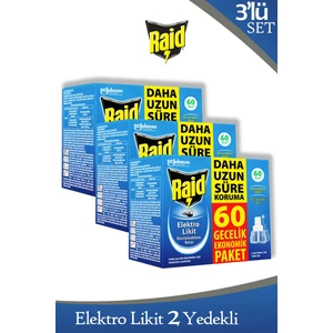Elekro Likit 2 Yedek 60 Gece Ekonomik Paket (Sivrisineklere Karşı) x 3 Adet