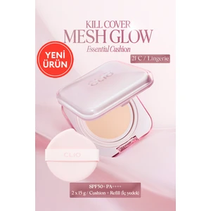 Hyalüronik Asit Içerikli Clıo Kill Cover Mesh Glow Essential Cushion Set (21CLINGERIE) SPF50+ Pa++++