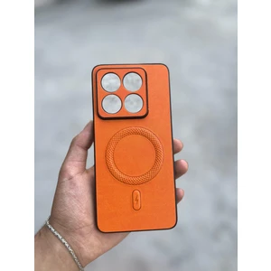 Xiaomi 15 Uyumlu Magsafe Özellikli Deri Görünümlü Silikon Kılıf