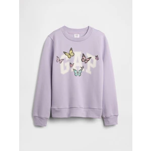 Kız Çocuk Mor Gap Logo Sweatshirt