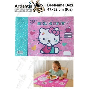 Beslenme Bezi Kız Modeli Yıkanabilir 32X47 cm 1 Adet Beslenme Örtüsü Okul Öncesi Kreş Anasınıfı Ilkokul Için Ideal
