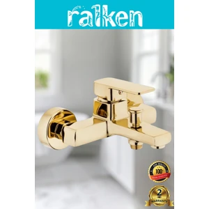 Altın Gold Kare Banyo Duş Bataryası Musluğu - %100 Pirinç, Paslanmaz, Ağır Gövde