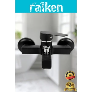 Mat Siyah Kare Banyo Duş Bataryası Musluğu - %100 Pirinç, Paslanmaz, Ağır Gövde