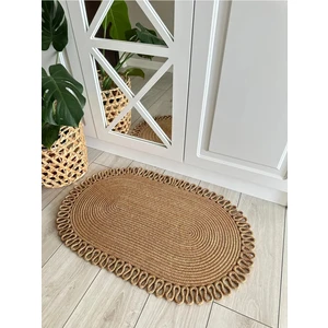 Bhr Creative Jüt, Hasır Desenli Kapı Önü, Paspas, Banyo Paspası, Balkon Paspası Hasır Halı, Jüt Paspas