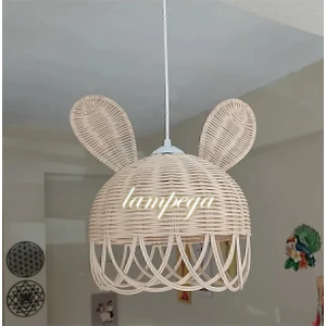 Rattan Bambu Hasır Avize