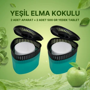 Saban nem Alıcılı ve Rutubet Giderici  Aparat - 500 gr -Üçgen Yeşil Elma 2'li