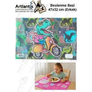 Beslenme Bezi Erkek Modeli Yıkanabilir 32X47 cm 1 Adet Beslenme Örtüsü Okul Öncesi Kreş Anasınıfı Ilkokul Için Ideal