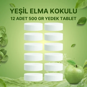 Nem Alıcı Rutubet ve Küf Önleyici Yedek Tablet Yeşil Elma (2 x 500) 6'lı