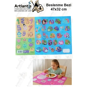 Beslenme Bezi Erkek Modeli Yıkanabilir 32X47 cm 1 Adet Beslenme Örtüsü Okul Öncesi Kreş Anasınıfı Ilkokul Için Ideal