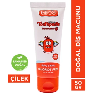 Doğal Çilek Diş Macunu Florürsüz 50 gr