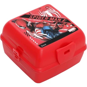 Beslenme Kutusu 4 Bölmeli Örümcek Adam Kırmızı Renk Erkek Figürlü 1 Adet Yemek Saklama Kabı Beslenme Çantası