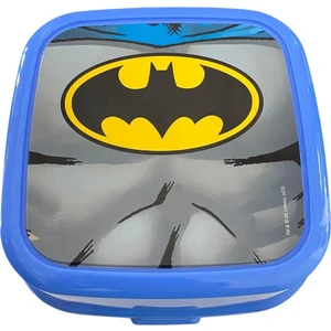 Beslenme Kutusu 4 Bölmeli Batman Logolu Açık Mavi Renk Erkek Figürlü 1 Adet Yemek Saklama Kabı Beslenme Çantası