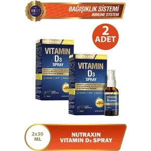 Vitamin D3 Sprey 1000 IU 30 ml 2 Adet