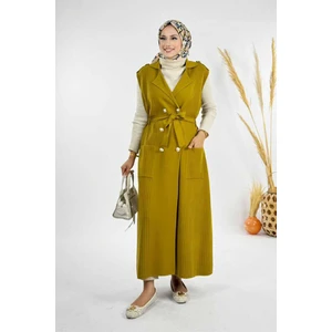 Triko Yelek 18301 Yağ Yeşili