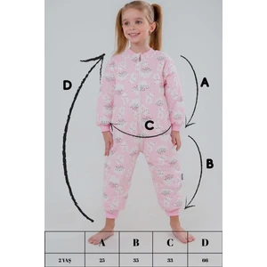 Kız Bebek 2.5 Tog Desenli Uyku Tulumu 2 Yaş