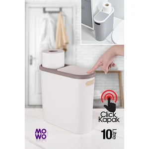 Click 10 Lt Çöp Kovası Beyaz, Mutfak, Banyo, Tuvalet Çöp Kutusu