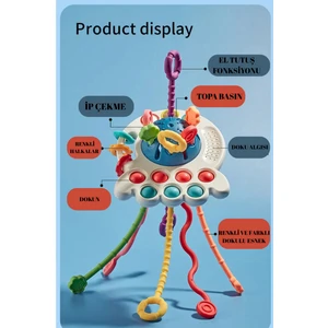 Duyusal Etkinlik Bebek Oyuncağı Çekme Ipli Çok Fonskiyonlu