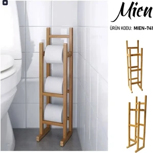 Bambu  Tuvalet Kağıtlığı Yedekli