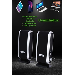 Tak Çalıştır Tüm Cihazlar Için Uyumlu 1+1 Hoparlör Speaker Ses Ayarlı Tablet-Pc-Laptop Uyumlu