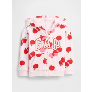 Kız Bebek Pembe Gap Logo Fermuarlı Sweatshirt