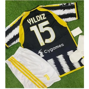 Juventus 2023/24 Sezon Kenan Yıldız 15 Numara Çocuk Forması 4lü Set