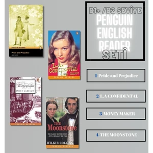 Penguin - Readers The Moonstone - Pride And Prejudice - Money Maker - L.a Confidentıal (B1+ / B2 Seviye Ingilizce Hikaye Seti)