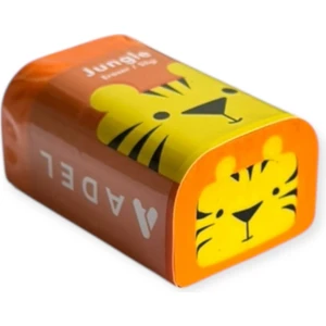 Jungle Serisi Jumbo Boy Silgi, 3 Farklı Hayvan Tasarımlı, Aslan, Kurbağa ve Ayı Desenli