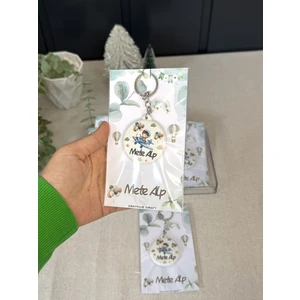 Figürlü Yeni Doğan Mevlid Hediyelik Bebek Açacak Anahtarlık-Pilotlu -Toplam 20 Adet Kartlı