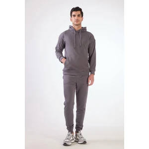 Erkek Regular Fit Kapüşonlu Antrasit Sweatshirt