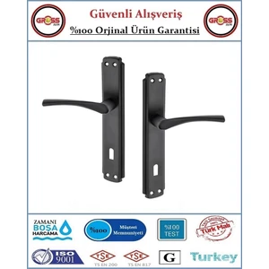 Bravo İç Oda Kapı Kolu - Mat Siyah - 1 Takım Ön ve Arka