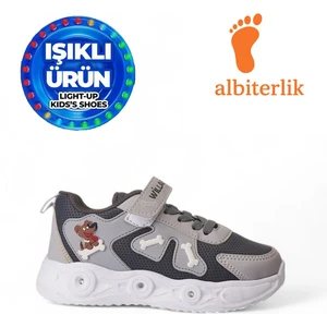 Çocuk Sevimli Dost Köpek Figürlü Işıklı Mevsimlik Kışlık Çocuk Okul Sneaker Spor Ayakkabı