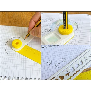 Flexilab Creative Çocuklar Için 3D Baskı Katlanabilir Çizim Seti | Şablon + Cetvel + Boya Paleti | Okul Kırtasiye Seti Çok Amaçlı