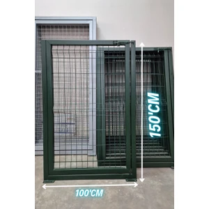 Ör-As Tel Örgü Bahçe Kapısı Panel Çit Tel Kapısı Kanatlı Kapı Yeşil 150 cm Yüksekligi x 100 cm Eni