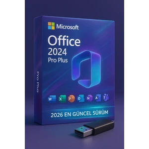 Office 2024 Pro Plus Orijinal Lisans | 2026 Güncel Sürüm | USB Kurulum Belleği + Ömür Boyu Etkinleştirme