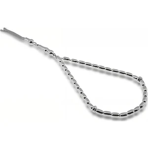 Arpa Tane Düz Gümüş Tesbih