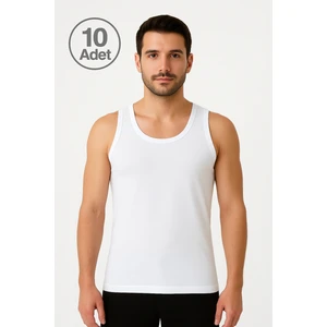 Beyaz Askılı Erkek Atlet Avantajlı Paket 10 Adet %100 Pamuk