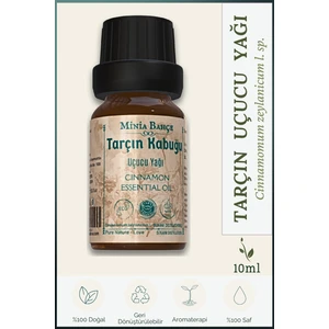 Minia Bahçe Tarçın Kabuğu Yağı, %100 saf, 10 ml