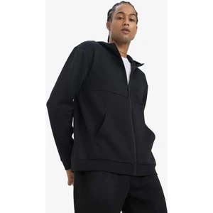 Standart Fit Kapüşonlu Skuba Dalgıç Kumaş Yumuşak Tuşe Fermuarlı Hırka E9336AX25AU