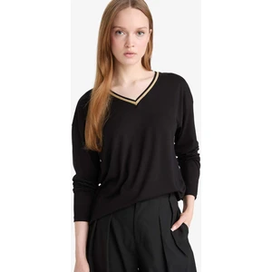 Regular Fit V Yaka Uzun Kollu Tişört G0210AX25AU