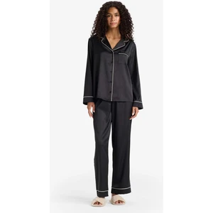 Pijama Takımı Regular Fit Saten Uzun Kollu Üst Uzun Alt-Fall in Love C9444AX25AU