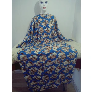 Robadan Uzun Kollu %100 Viskon Basma Çiçekli Anne Elbise, Namaz Elbisesi